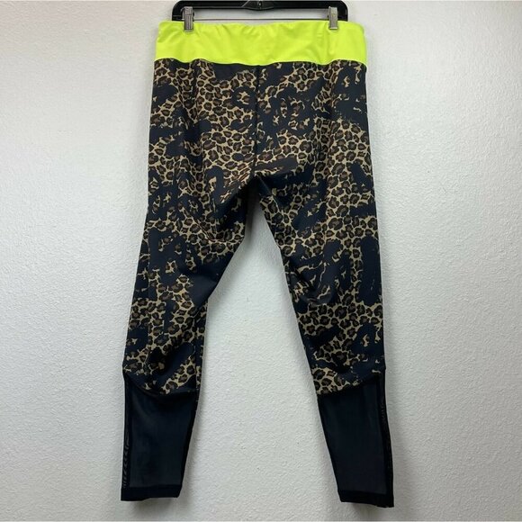 Asos Leggings Women's Size 16 4505 Tall Leopard Graffiti High Rise Brown Black - Picture 2 of 9